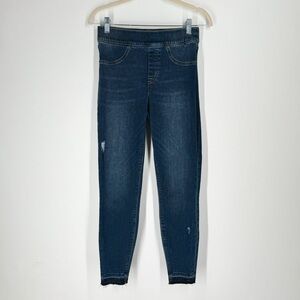 Spanx Pull On Skinny Jeans Released Raw Hem Distressed Women’s Size Small